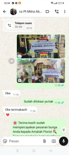Testimonial Papan Bunga bojongloa