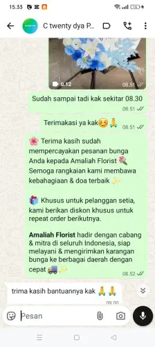 Testimonial Standing Flower bojongloa