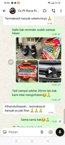 Testimonial Papan Bunga bojongloa